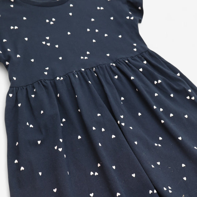 Dress Short Sleeve Navy Hearts