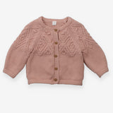 Cardigan Pink Cable Knit
