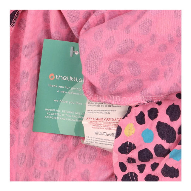 Dress Short Sleeve Blue and Pink Leopard on Holida