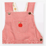 Dungaree red and white stripe apple