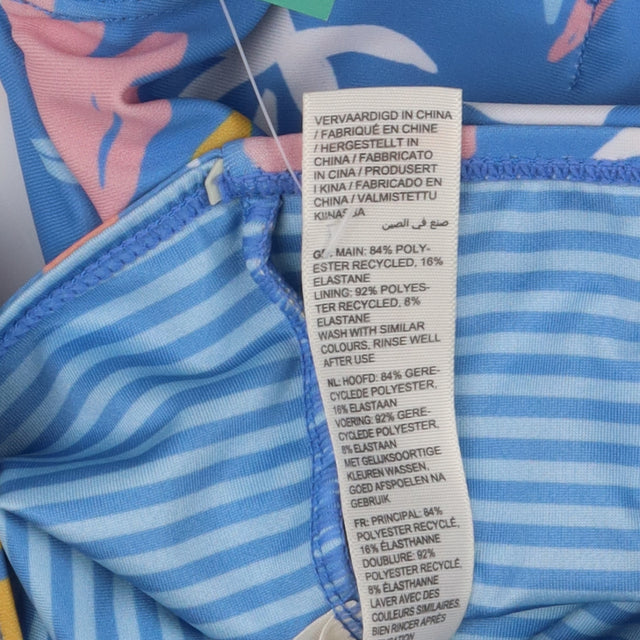 Swim Top Tie Up Blue Under the Sea Print
