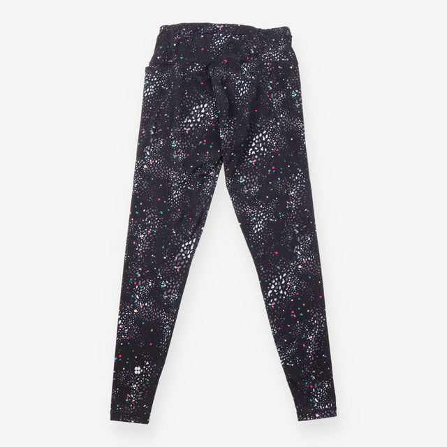 Leggings Black Printed Power Full Length High Wais