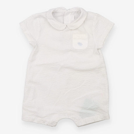 Romper grey stripe elephant pocket