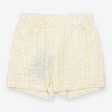 Shorts yellow and white striped