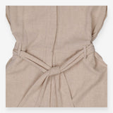 Cream Linen Jumpsuit  Wide Leg Summer Style