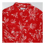 Collared Silk Shirt, Red