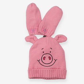 Percy Pig Bobble Hat and Mittens
