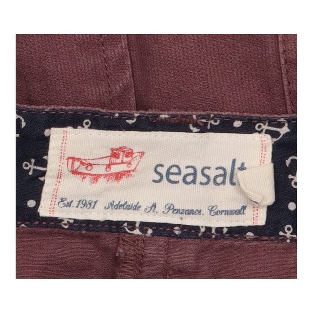 Skirt Dusky Purple Cotton Casual Pockets Knee Abov
