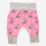 Joggers pink grey cats