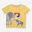 Number 2 t-shirt yellow with elephants