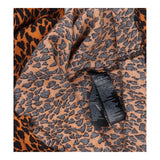 Midi Skirt Animal Print Wrap Tie Waist