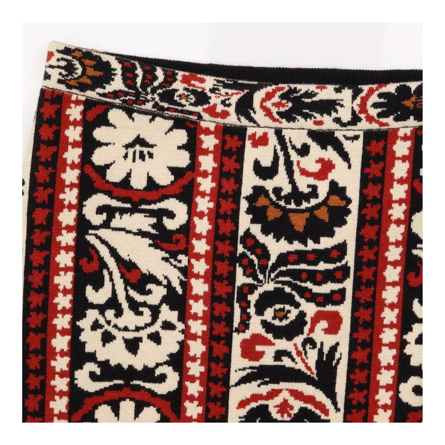 Midi Knitted Tapestry Skirt