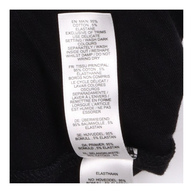 Maternity Joggers Black Cotton Stretch Drawstring 