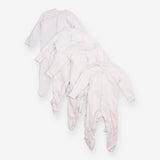 4 pack white sleepsuits 