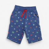 Blue Jersey Shorts with Stars