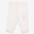 Legging Short Pedal Pushers Cream Crochet Hem
