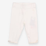 Legging Short Pedal Pushers Cream Crochet Hem