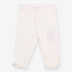 Legging Short Pedal Pushers Cream Crochet Hem