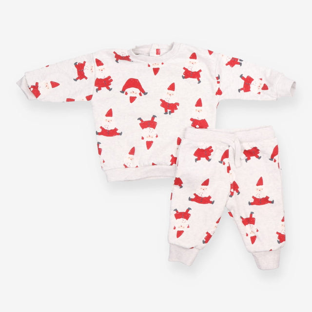Sweatshirt and Jogger Set Grey Happy Santa