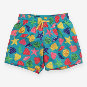 Swimming Short Turquoise Multi Coloured Shells