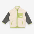 Zipped Fleece cream and Green ''Smile today''