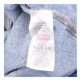 Cropped Jeans Blue Denim Scalloped Pocket Wide Leg