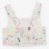 Seed Heritage Crop Top White Sea Theme