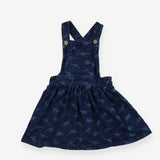Dino denim pinafore
