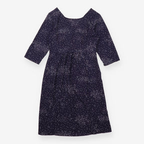 Navy Polka Dot 3/4 Sleeve Maternity Dress
