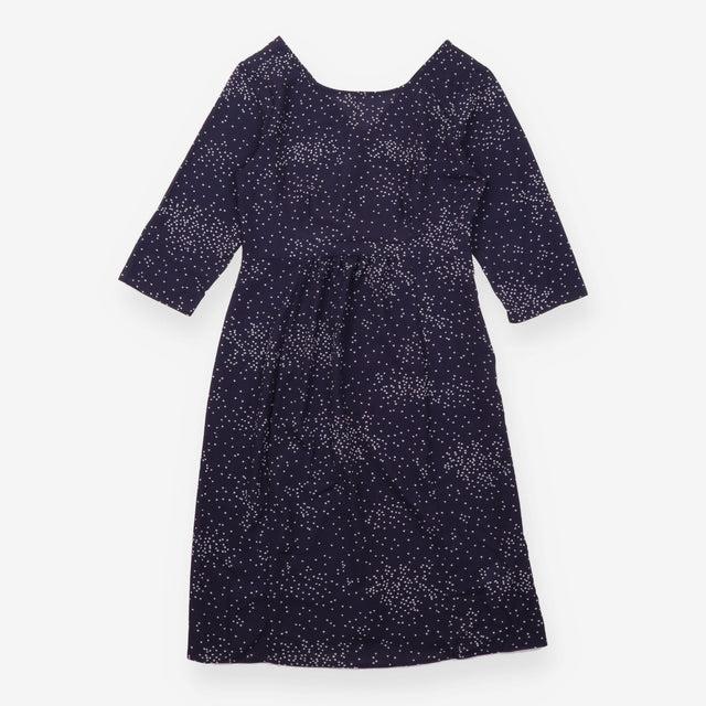 Navy Polka Dot 3/4 Sleeve Maternity Dress