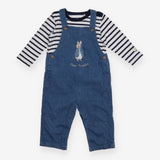 Dungaree set denim Peter Rabbit and T-shirt long s