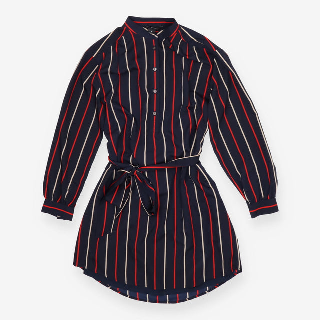Club Monaco Navy Stripe Polyester Shirt Dress