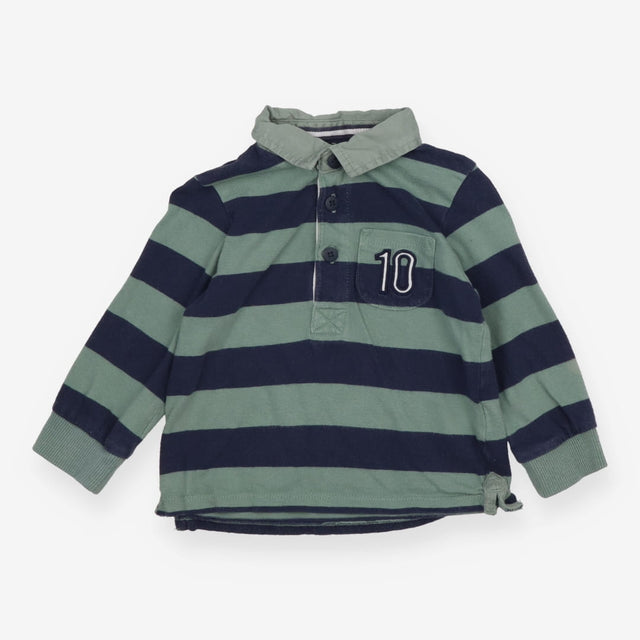 Rugby Shirt Green and Blue Stripe 10