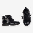 Black Patent Charm Boots