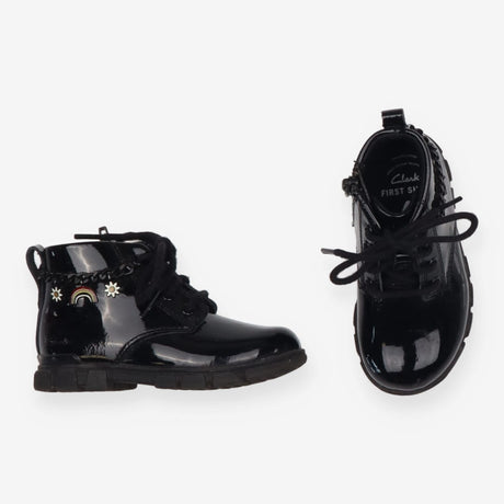 Black Patent Charm Boots