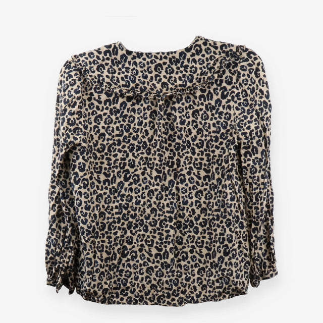 Whistles Cheetah Print Collar Shirt Blouse Leopard