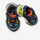 Trainers blue light blue orange lime velcro