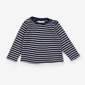 Long Sleeved Striped navy t-shirt