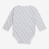 Bodysuit Long Sleeve Grey Elephants
