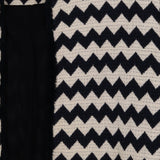 Jacket Navy Cream Chevron Woven Textured