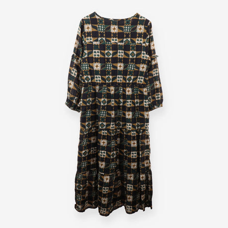 Dearling Dress Folky Quilt Onyx