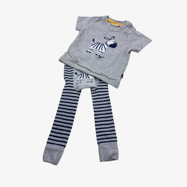 Grey Zebra T-shirt and Knit Leggings