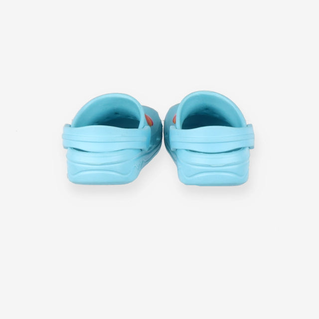 Shoes clogs blue with butterflies