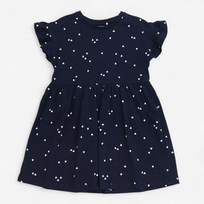 Dress Short Sleeve Navy Hearts