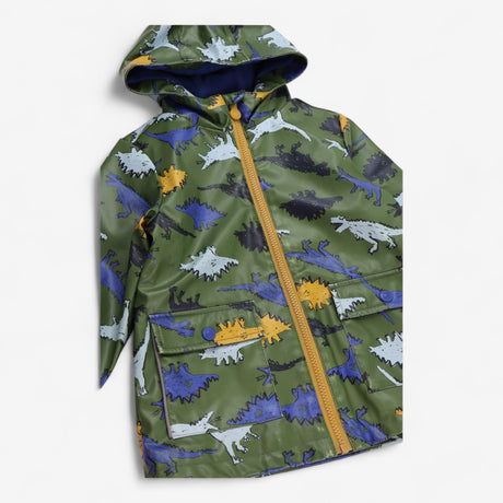 Fisher mans rain coat green with dinosaurs
