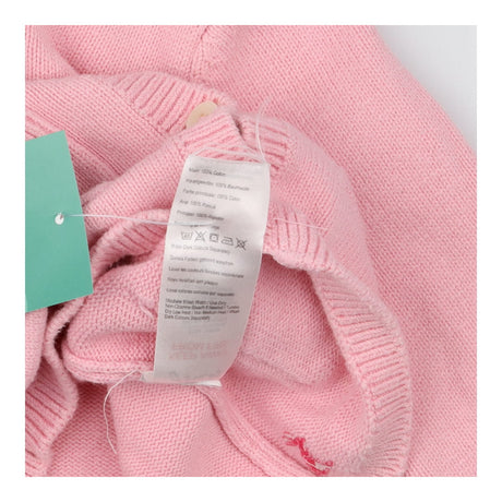 Knit cardigan pink hood