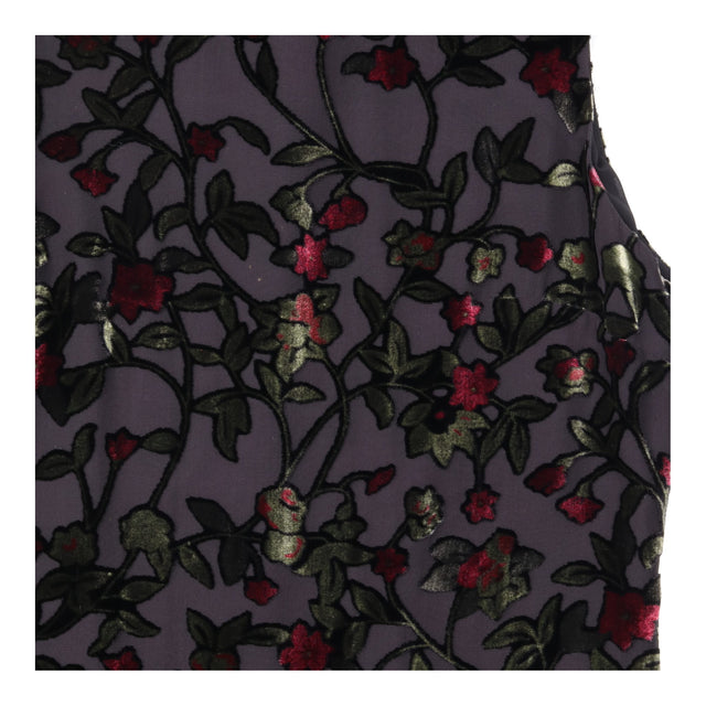 Silk Blend Floral Velvet Devoré Maxi Dress
