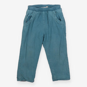 Pull on trousers cord blue floral lining