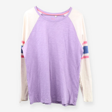 Boden Lilac Stripe sleeve T-shirt