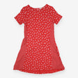 Dress Red Daisy Floral Polka Dot Jersey Short Slee